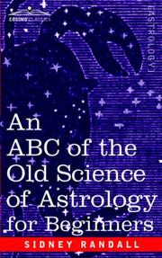 Cover of: The ABC of the Old Science of Astrology by Sidney Randall