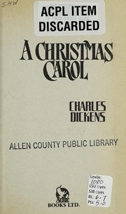 Cover of: A Christmas carol | Charles Dickens
