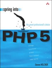 Cover of: Spring Into PHP 5 (Spring Into... Series)