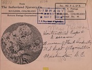 Cover of: The Sutherland Nursery Company, administrator