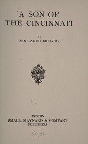 Cover of: A son of the Cincinnati | Montague Brisard