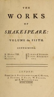 Cover of: The works of Shakespeare | William Shakespeare