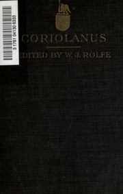 Cover of: Tragedy of Coriolanus. by William Shakespeare