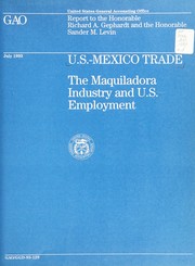 U.S.-Mexico trade by United States. General Accounting Office