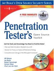 Cover of: Penetration Tester's Open Source Toolkit by Charl Van Der Walt, HD Moore, Roelof Temmingh, Haroon Meer, Johnny Long, Chris Hurley, James Foster