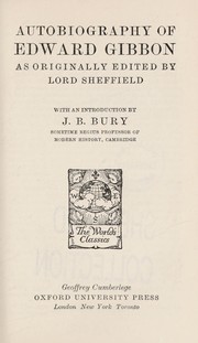 Cover of: Autobiography of Edward Gibbon by Edward Gibbon