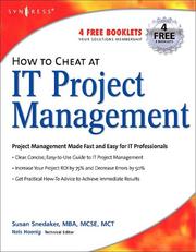 Cover of: How to Cheat at IT Project Management (How to Cheat) (How to Cheat) by Susan Snedaker