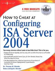 Cover of: How to Cheat at Configuring ISA Server 2004 (How to Cheat) (How to Cheat)