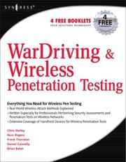 Cover of WarDriving & Wireless Penetration Testing