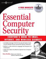 Cover of: Essential Computer Security by Tony Bradley
