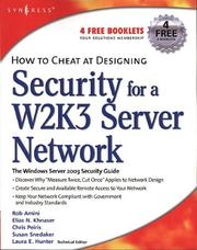 Cover of: How to Cheat at Designing Security for a Windows Server 2003 Network (How to Cheat) (How to Cheat)