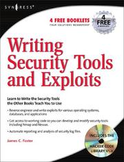 Cover of: Writing Security Tools and Exploits