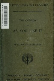 Cover of: The comedy of As you like it