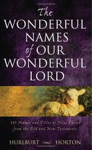 Cover of: WONDERFUL NAMES OF OUR WONDERFUL LORD