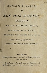 Cover of: Adolfo y Clara ó los dos presos by N. Dalayrac