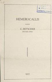 Cover of: Hemerocallis, 1935