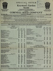 Cover of: Special offer of Keystone garden seeds: May 3, 1935 : quotations for prompt order, immediate or early spring shipment