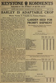 Keystone komments by Corneli Seed Company (Saint Louis, Mo.)