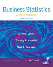 Cover of: Business Statistics by David M. Levine, Timothy C. Krehbiel, Mark L. Berenson