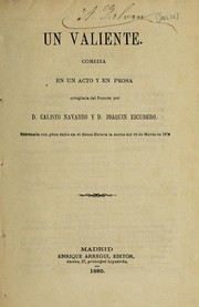 Cover of: Un valiente by Calixto Navarro, Joaquín Escudero