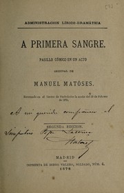 Cover of: A primera sangre by Manuel Matóses