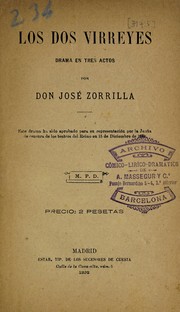 Cover of: Los dos virreyes by José Zorrilla