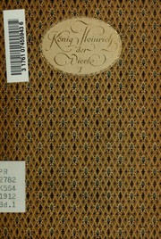 Cover of: König Heinrich der Vierte by William Shakespeare