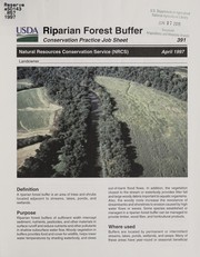 Cover of: Riparian forest buffer | United States. Natural Resources Conservation Service