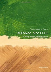 Cover of: Adam Smith by Christopher J. Berry