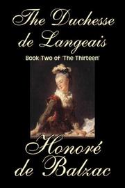 Cover of: The Duchesse de Langeais, Book Two of 