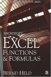 Cover of: Microsoft Excel Functions and Formulas by Bernd Held