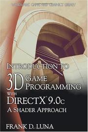 Cover of: Introduction to 3D Game Programming with Direct X 9.0c by Frank Luna