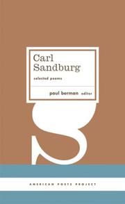 Cover of: Carl Sandburg: Selected Poems (American Poets Project)