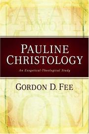 Cover of: Pauline Christology by Gordon D. Fee