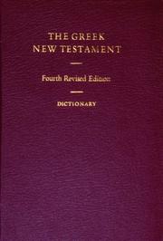 Cover of: The Greek New Testament With Greek-english Dictionary