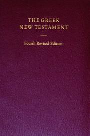 Cover of: The Greek New Testament: Bonded Leather