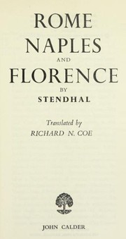 Cover of: Rome, Naples, and Florence by Stendhal