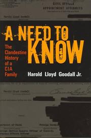 Cover of: A Need to Know by H.L. Goodall Jr.