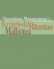 Cover of: Operations Management by Lee J. Krajewski, Lee J. Krajewski, Larry P Ritzman, Manoj K. Malhotra