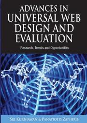 Cover of: Advances in Universal Web Design and Evaluation: Research, Trends and Opportunities