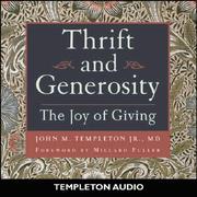 Cover of: Thrift and Generosity: The Joy of Giving