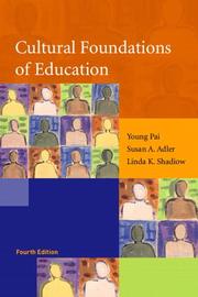 Cultural foundations of education by Young Pai