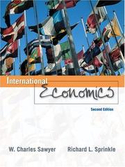 Cover of: International Economics (2nd Edition) by W. Charles Sawyer, Richard L. Sprinkle