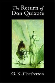 Cover of: The Return of Don Quixote by Gilbert Keith Chesterton