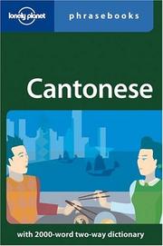 Cantonese by Zhaoyi Zhang, Chiu-Yee Cheung, Li, Tao, Lonely Planet Phrasebooks