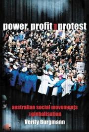 Cover of: Power, Profit and Protest: Australian Social Movements and Globalisation