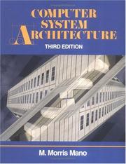 Cover of: Computer system architecture by M. Morris Mano