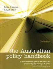 The Australian policy handbook by Peter Bridgman