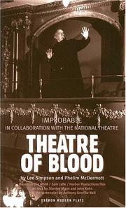 Cover of: Theatre of Blood (Oberon Modern Plays) by Phelim Mcdermott, Lee Simpson
