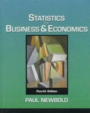 Cover of: Statistics for business & economics by Paul Newbold